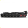 3Go REGP6 Regleta con 6 Tomas de Corriente y Cable de 1,5m, Negra